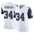 Punc D.Cowboys #34 Jalen Thompson Player White-Navy Limited Vapor F.U.S.E. Home Game Stitched Jerseys