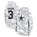 Punc D.Cowboys #3 George Pickens Player Arctic Camo Salute to Service Hoodies Limited Game Stitched Jerseys