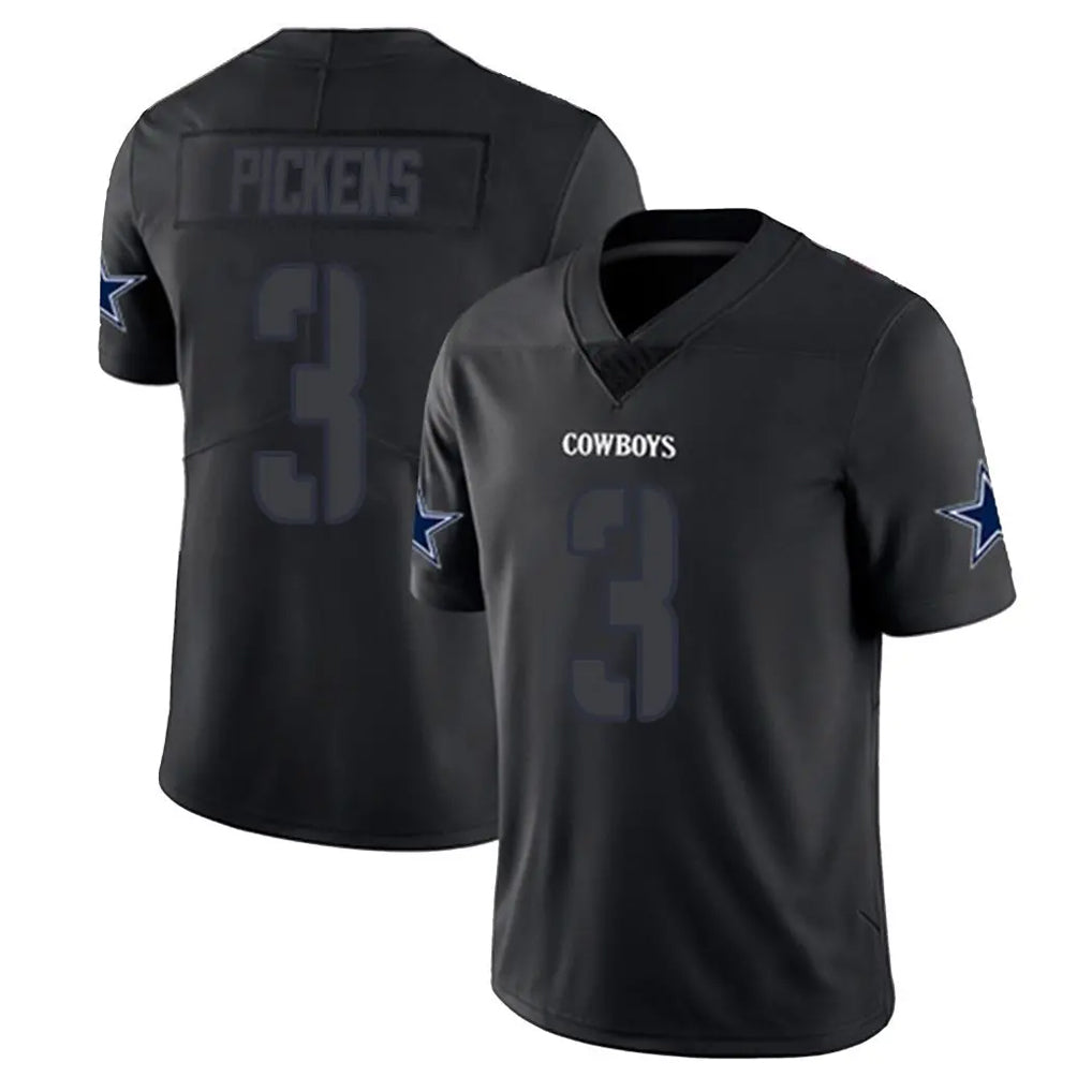 Punc D.Cowboys #3 George Pickens Player Black Impact Limited Home Game Stitched Jerseys