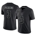 Punc D.Cowboys #3 George Pickens Player Black Limited Reflective Home Game Stitched Jerseys