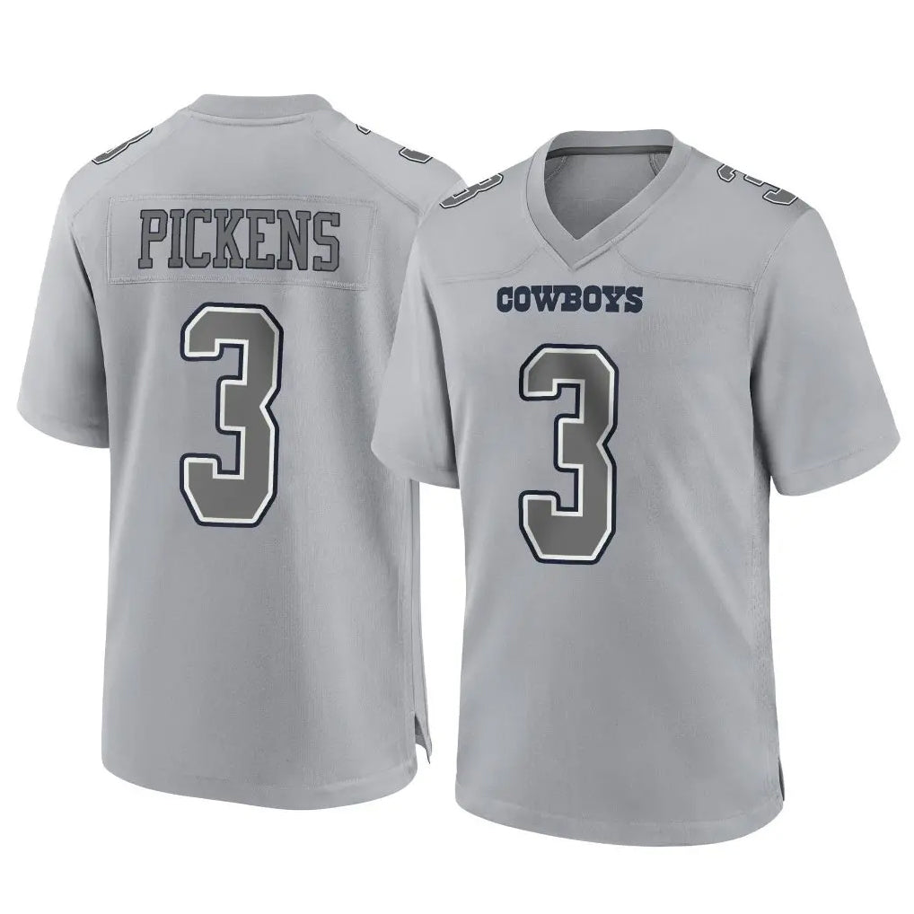 Punc D.Cowboys #3 George Pickens Player Gray Atmosphere Fashion Home Game Stitched Jerseys