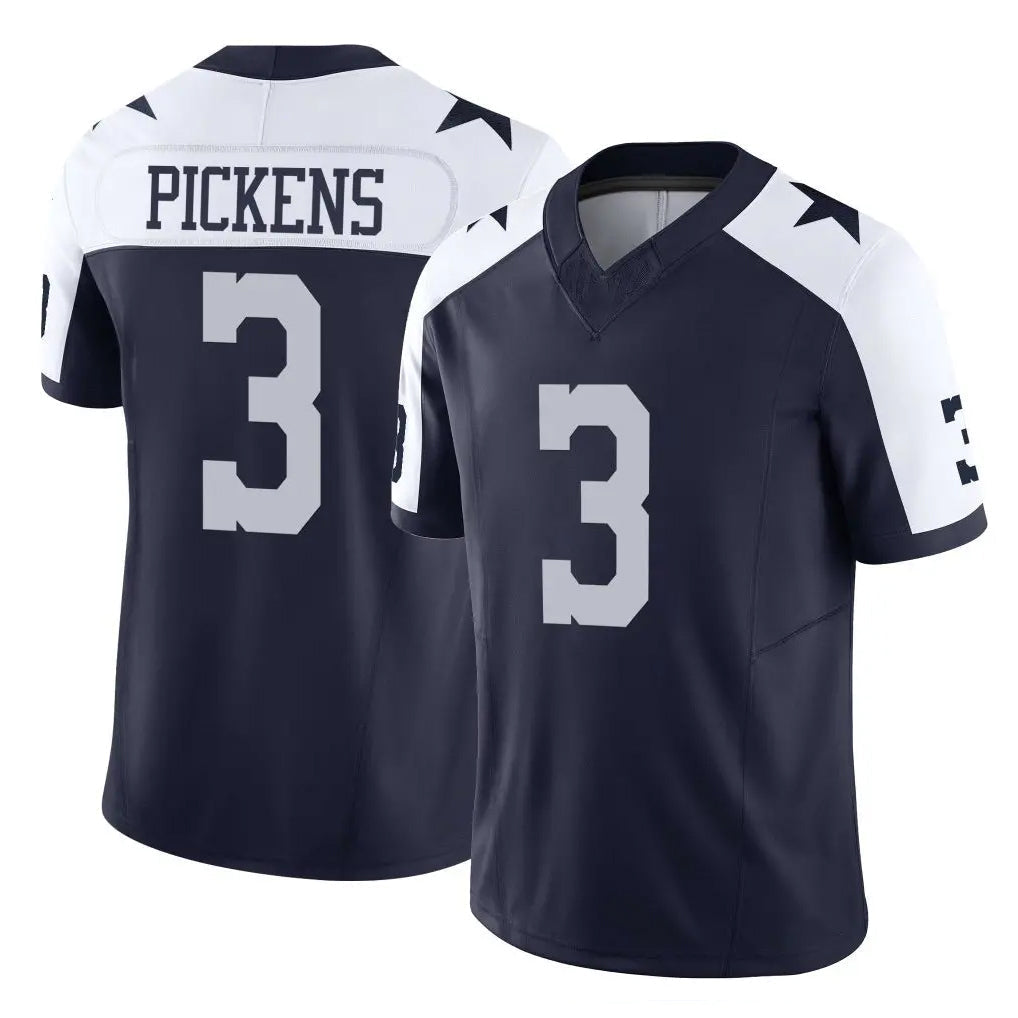 Punc D.Cowboys #3 George Pickens Player Navy-White Limited Alternate Vapor F.U.S.E. Home Game Stitched Jerseys