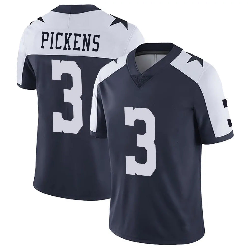 Punc D.Cowboys #3 George Pickens Player Navy-White Limited Alternate Vapor Untouchable Home Game Stitched Jerseys