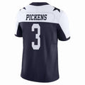 Punc D.Cowboys #3 George Pickens Player Navy Throwback Stitched Jerseys