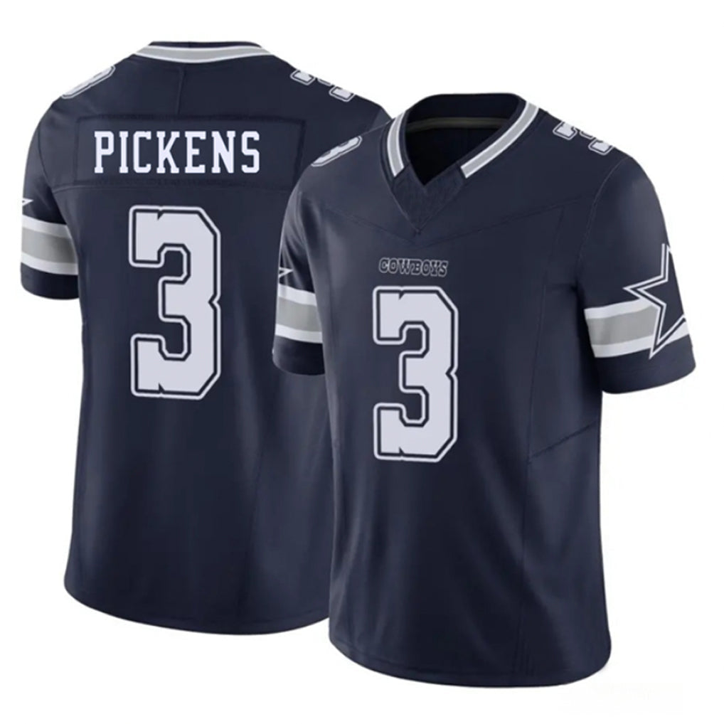 Punc D.Cowboys #3 George Pickens Player Navy Vapor F.U.S.E. Limited Stitched Jerseys