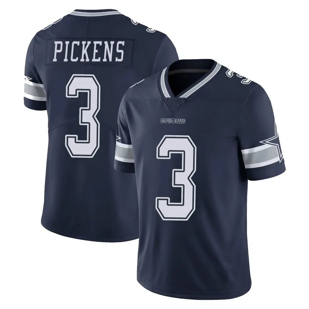 Punc D.Cowboys #3 George Pickens Player Navy Vapor Untouchable Limited Home Game Stitched Jerseys