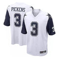 Punc D.Cowboys #3 George Pickens Player White-Navy Home Game Stitched Jerseys