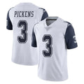 Punc D.Cowboys #3 George Pickens Player White-Navy Limited Color Rush Vapor Untouchable Home Game Stitched Jerseys