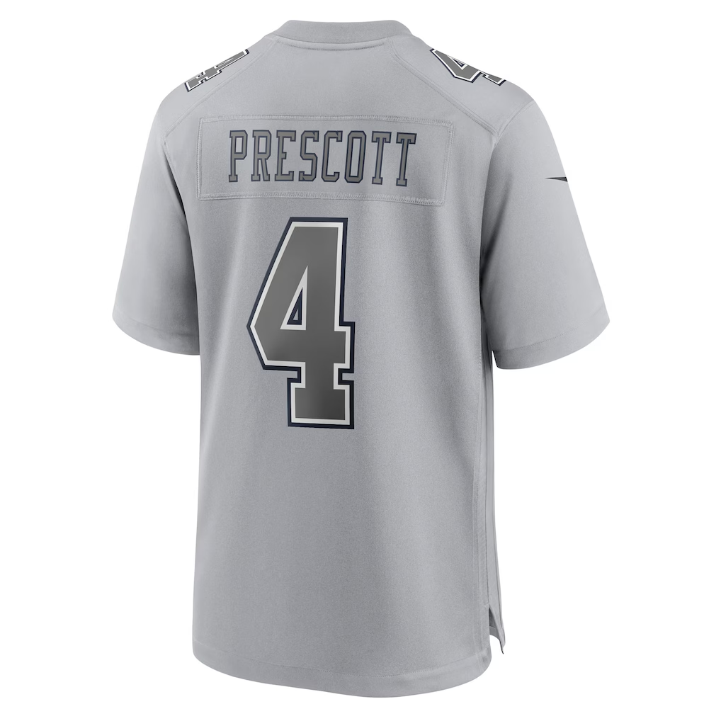 Punc D.Cowboys #4 Dak Prescott Gray Atmosphere Fashion Game  Stitched Jerseys