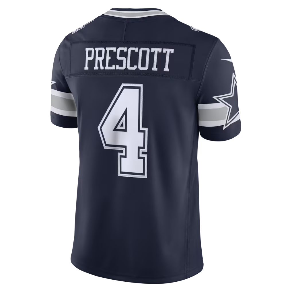 Punc D.Cowboys #4 Dak Prescott Navy Team Vapor F.U.S.E. Stitched Limited Stitched Jerseys