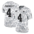 Punc D.Cowboys #4 Dak Prescott Player Arctic Camo Salute to Service Limited Home Game Stitched Jerseys