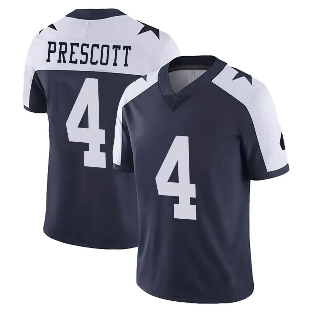 Punc D.Cowboys #4 Dak Prescott Player Navy-White Limited Alternate Vapor Untouchable Home Game Stitched Jerseys