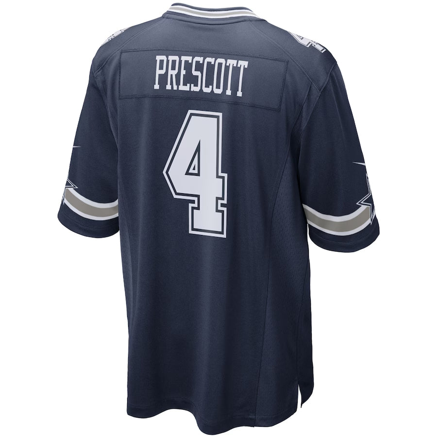 Punc D.Cowboys #4 Dak Prescott Player Navy Home Game Stitched Jerseys