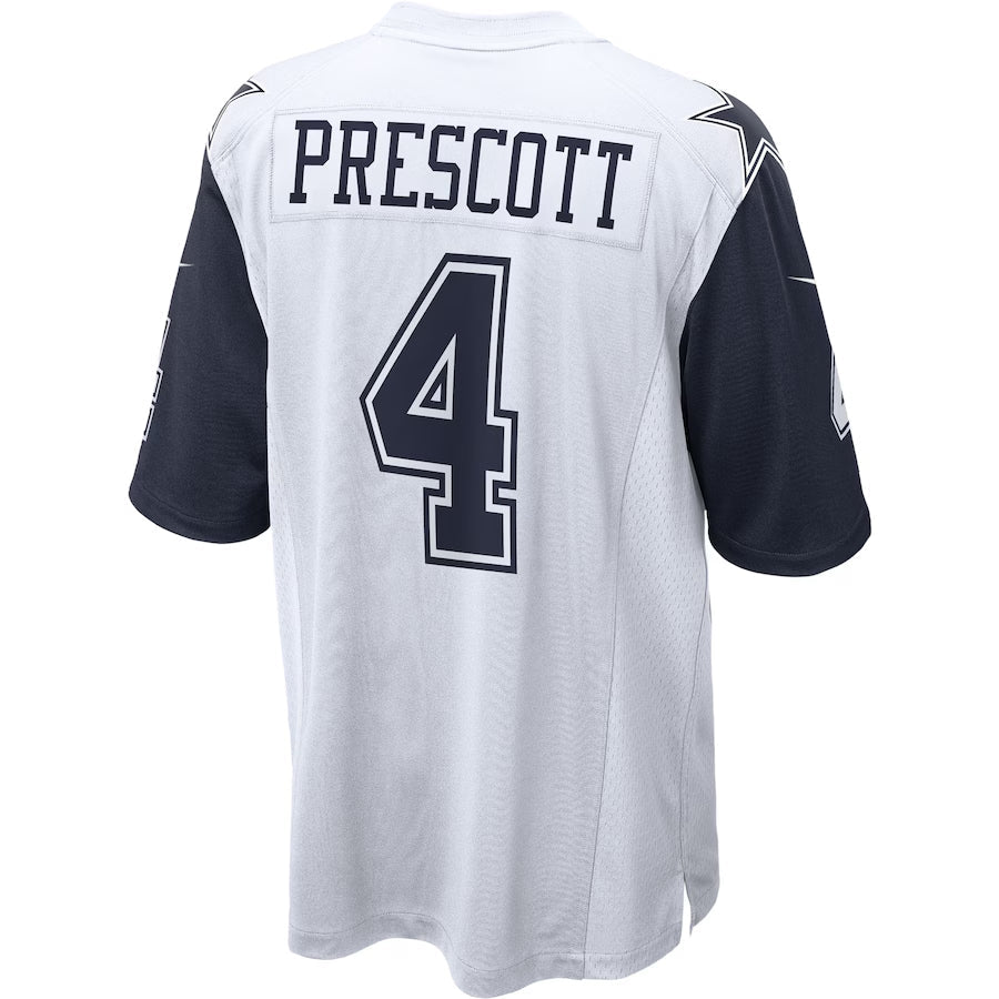 Punc D.Cowboys #4 Dak Prescott Player White Alternate Game Stitched Jerseys