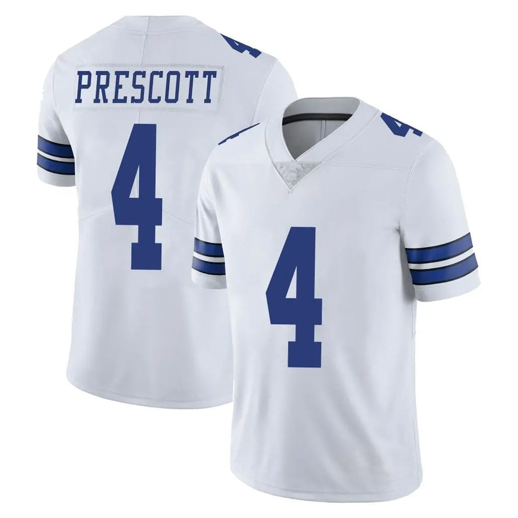Punc D.Cowboys #4 Dak Prescott Player White Vapor Untouchable Limited Home Game Stitched Jerseys