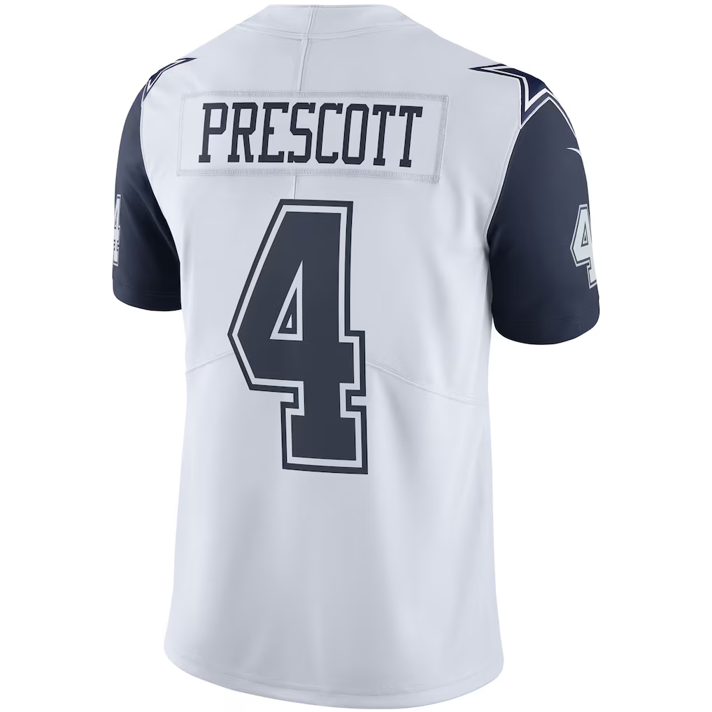 Punc D.Cowboys #4 Dak Prescott White Color Rush Vapor Limited Stitched Jerseys