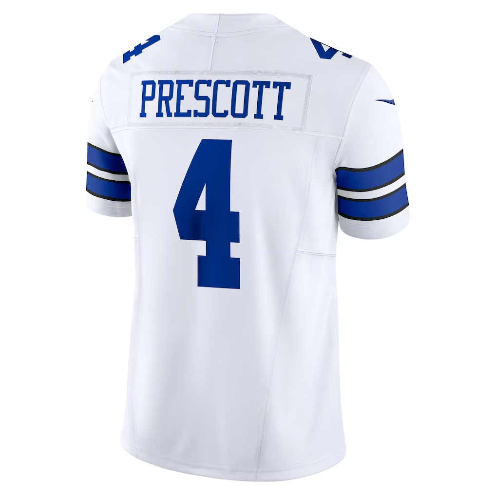 Punc D.Cowboys #4 Dak Prescott White Vapor F.U.S.E. Limited Stitched Jerseys