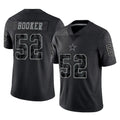 Punc D.Cowboys #52 Tyler Booker Player Black Limited Reflective Home Game Stitched Jerseys
