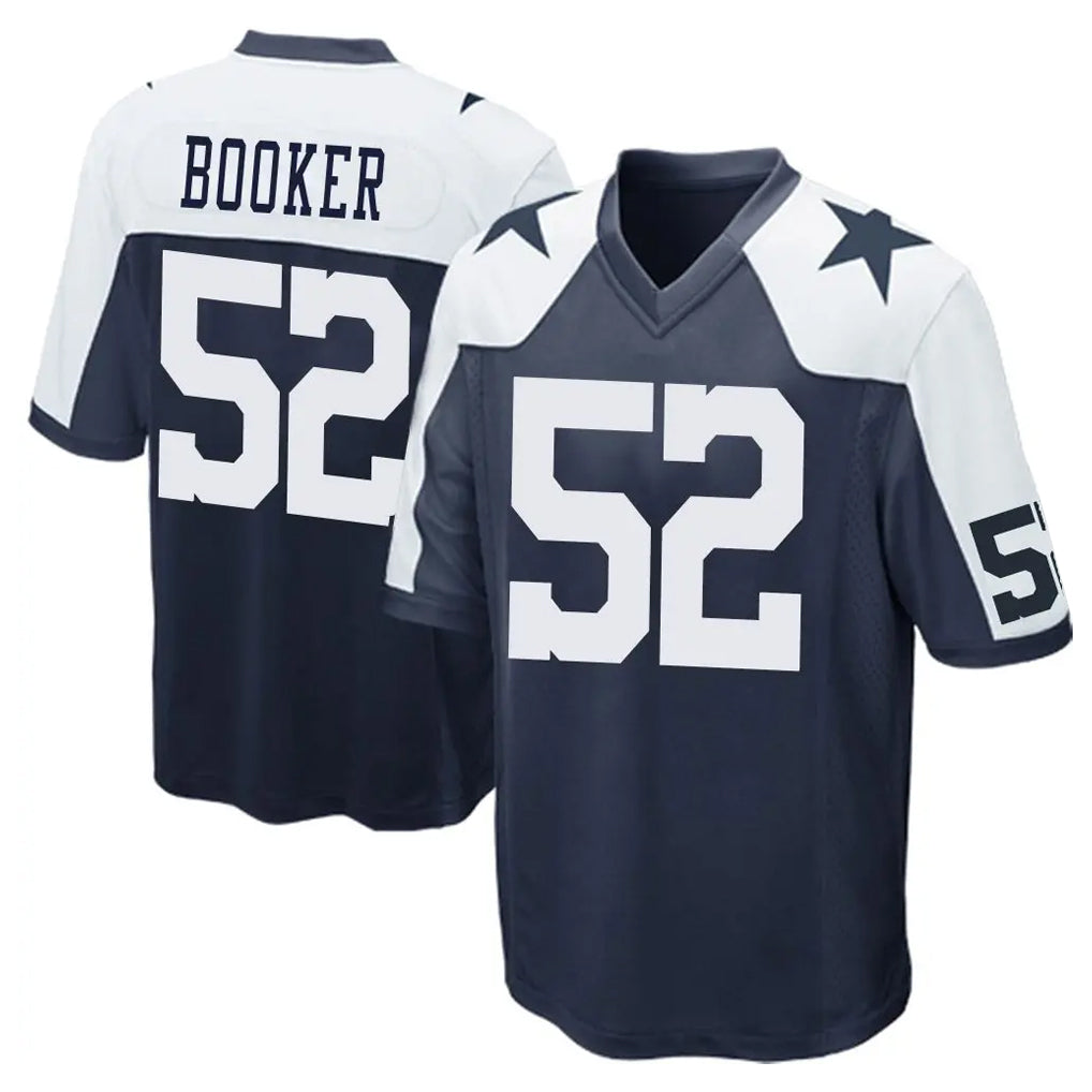 Punc D.Cowboys #52 Tyler Booker Player Navy-White Alternate Home Game Stitched Jerseys