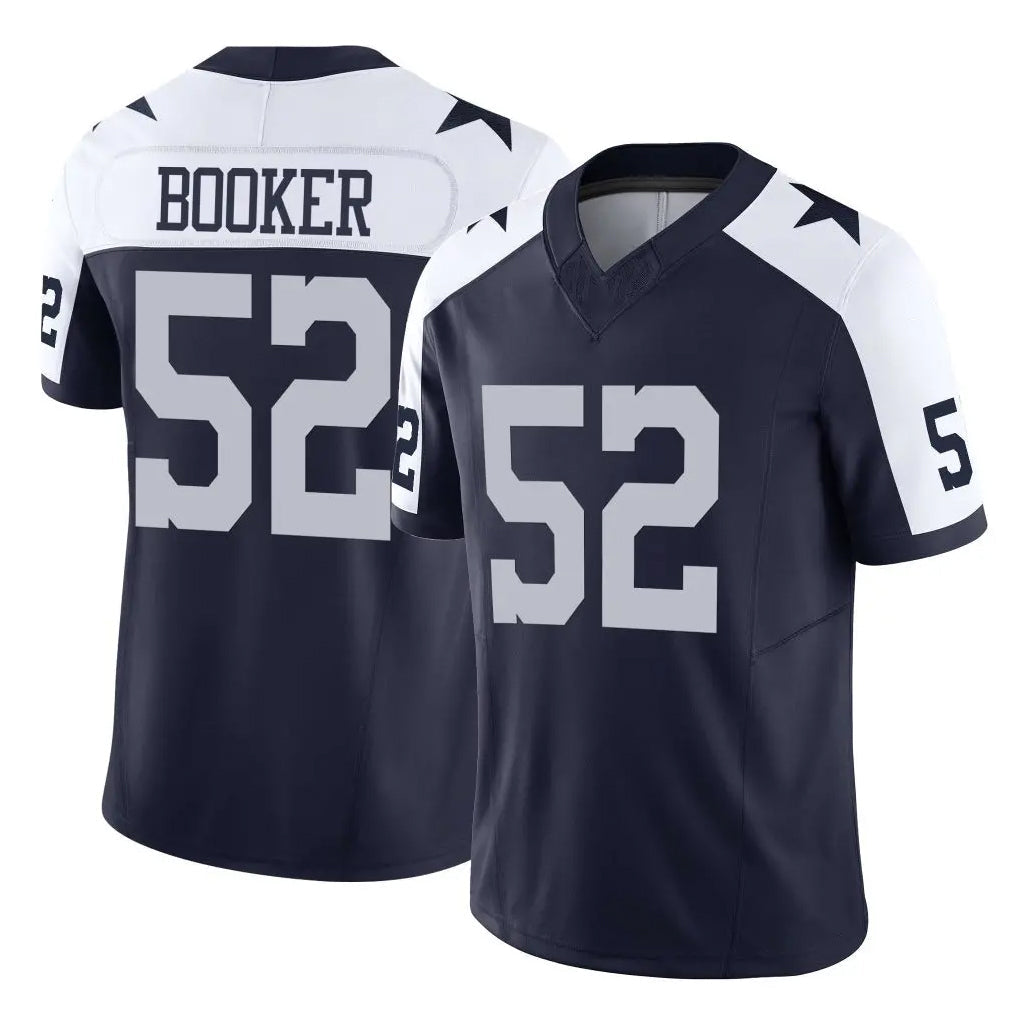 Punc D.Cowboys #52 Tyler Booker Player Navy-White Limited Alternate Vapor F.U.S.E. Home Game Stitched Jerseys