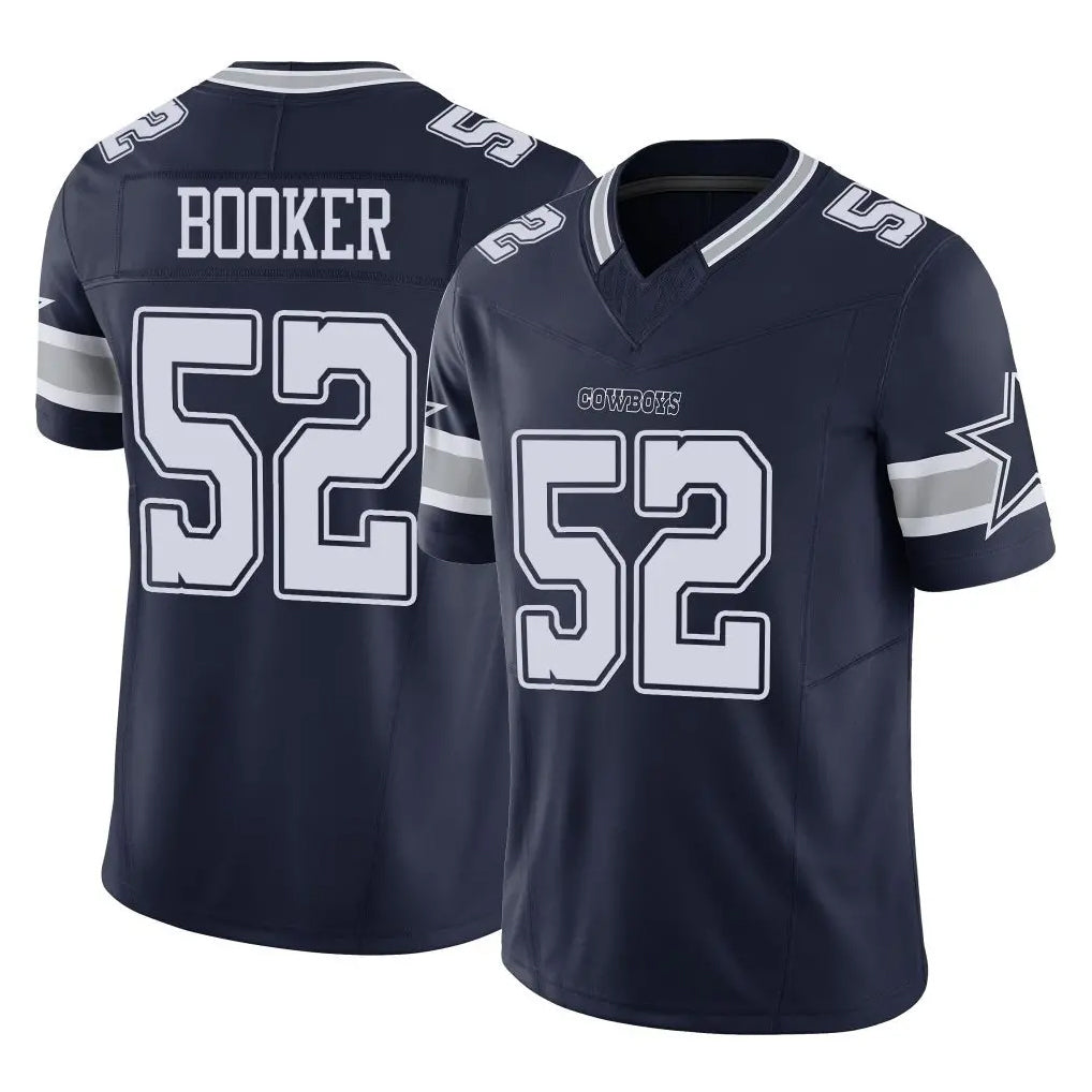 Punc D.Cowboys #52 Tyler Booker Player Navy Limited Vapor F.U.S.E. Home Game Stitched Jerseys