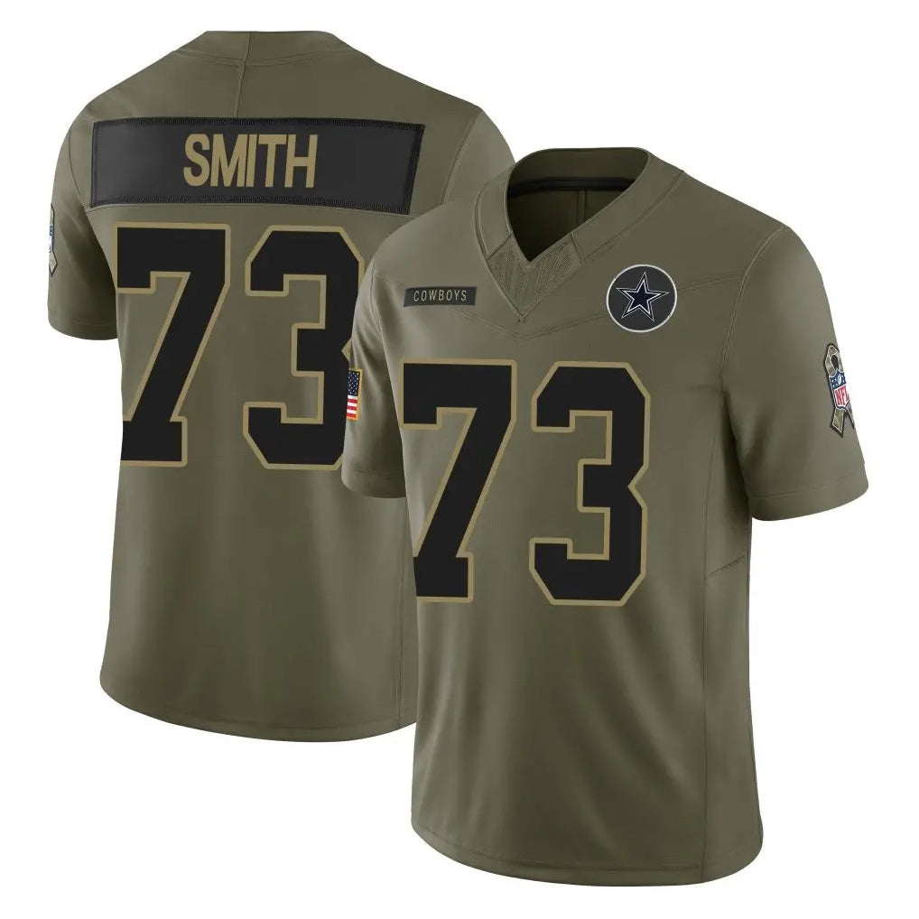 Punc D.Cowboys #73 Tyler Smith Player Olive 2025 Salute to Service Limited Home Game Stitched Jerseys