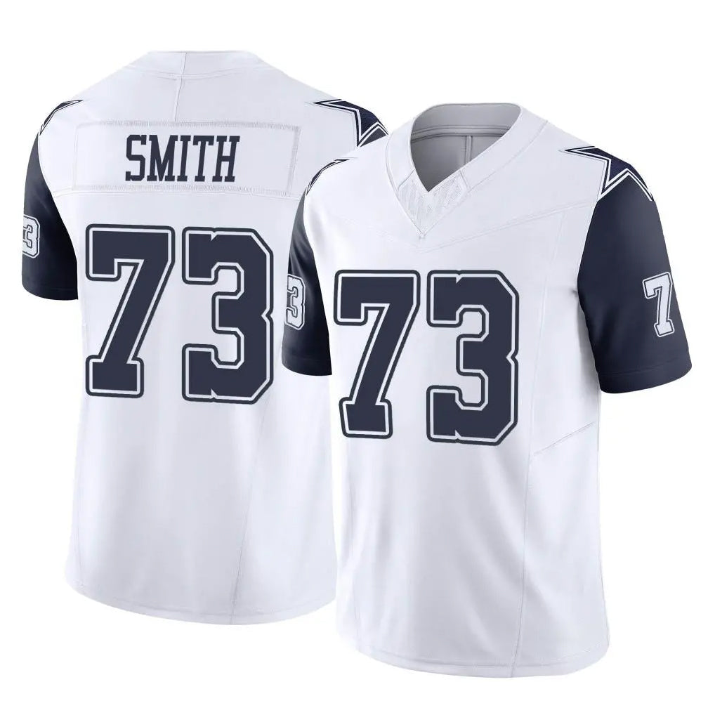 Punc D.Cowboys #73 Tyler Smith Player White-Navy Limited Vapor F.U.S.E. Home Game Stitched Jerseys