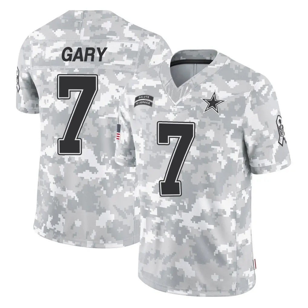 Punc D.Cowboys #7 Rashan Gary Player Arctic Camo Salute to Service Limited Home Game Stitched Jerseys