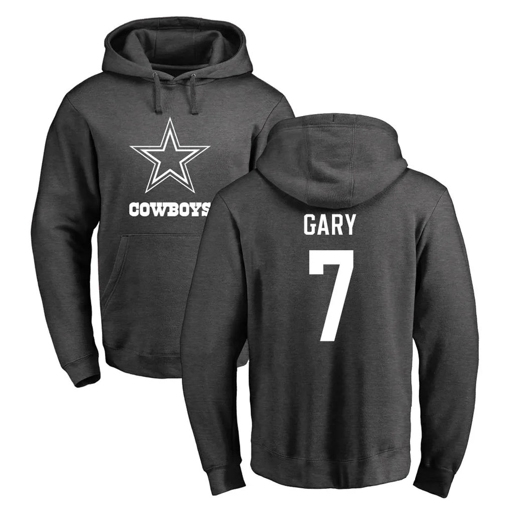 Punc D.Cowboys #7 Rashan Gary Player Ash One Color Pullover Hoodie Limited Stitched Jerseys
