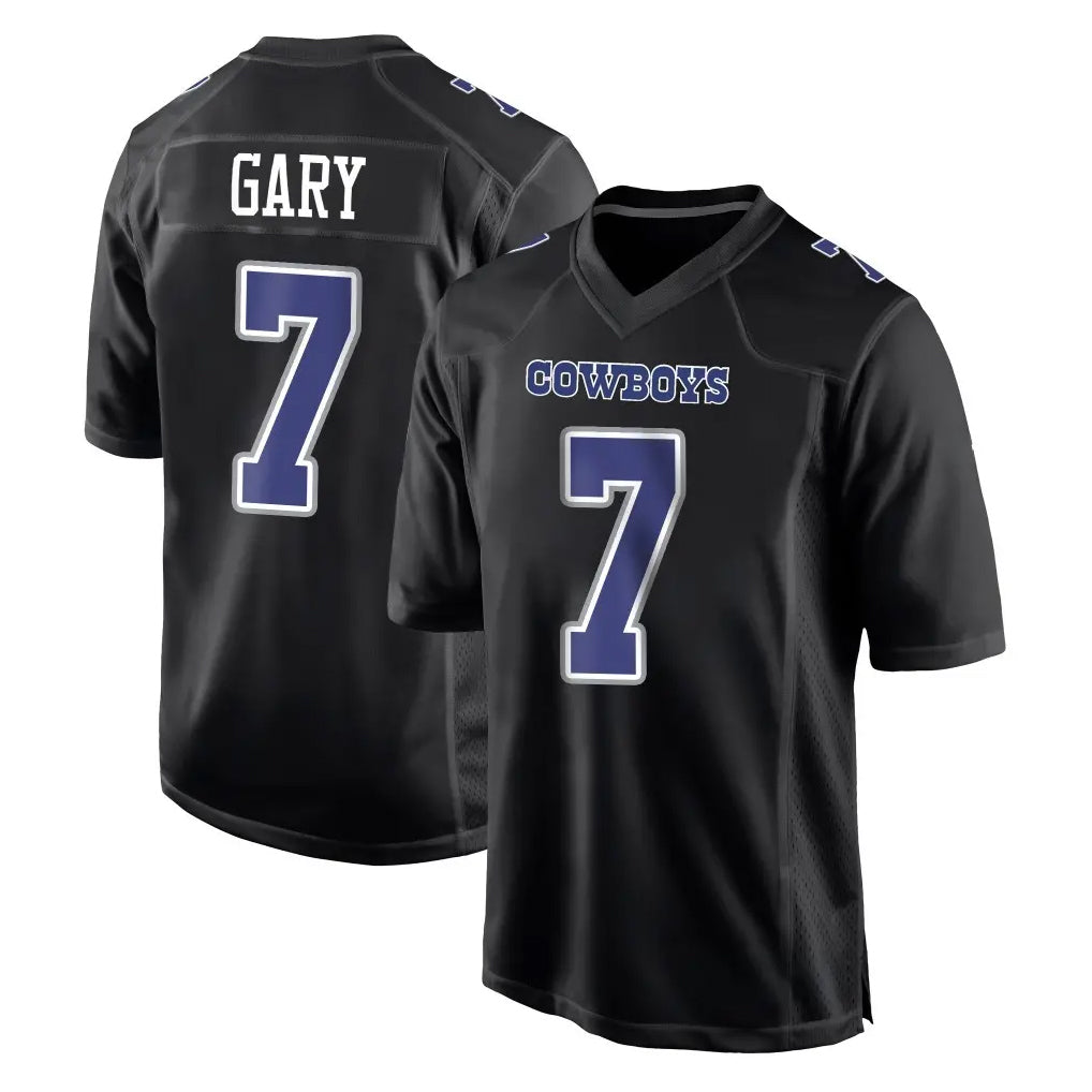 Punc D.Cowboys #7 Rashan Gary Player Carbon Black Fashion Home Game Stitched Jerseys