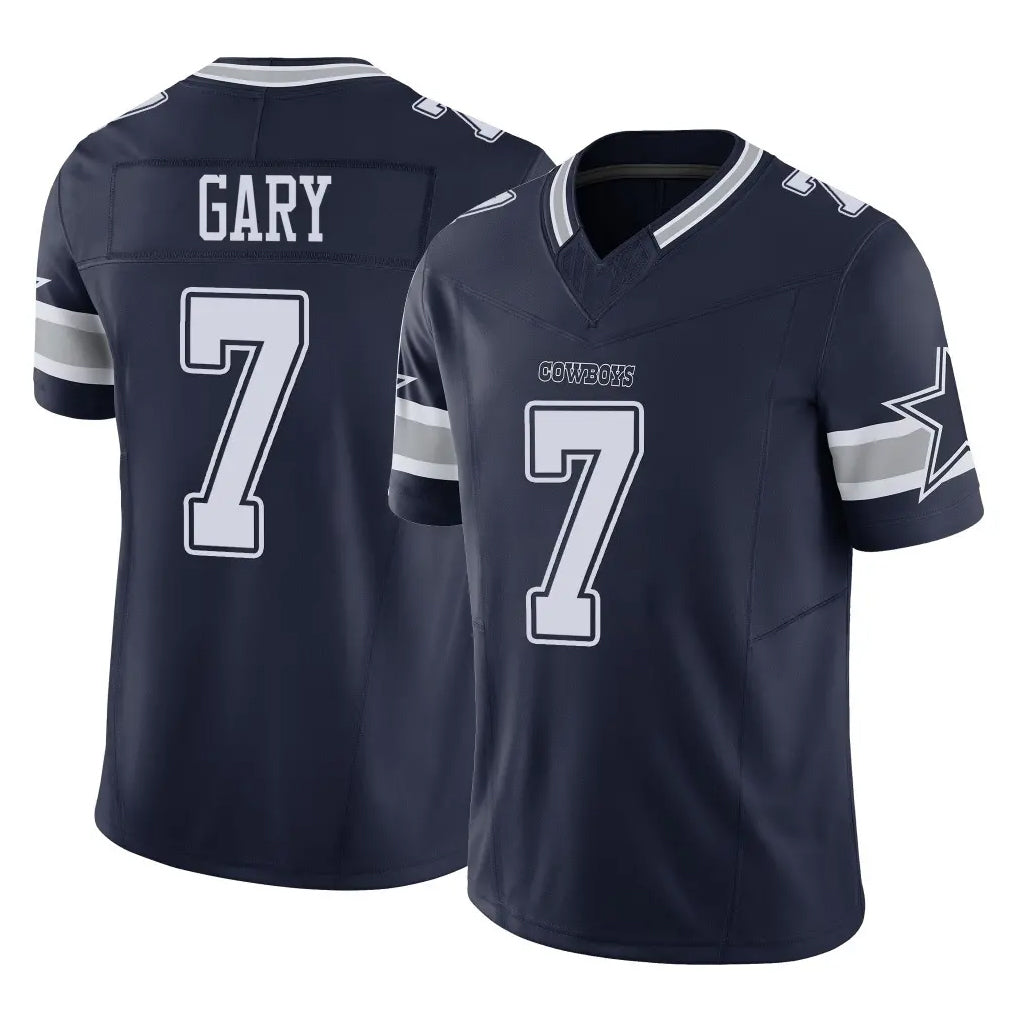 Punc D.Cowboys #7 Rashan Gary Player Navy Limited Vapor F.U.S.E. Home Game Stitched Jerseys
