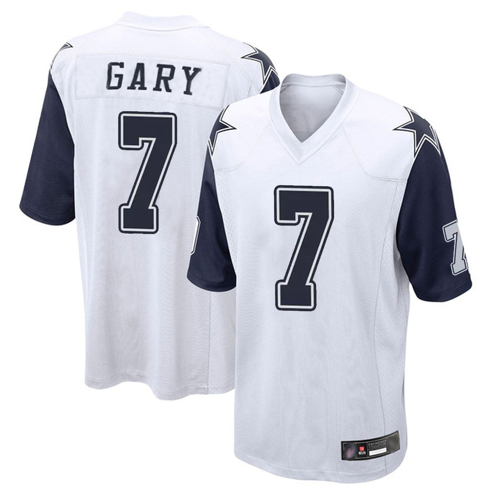 Punc D.Cowboys #7 Rashan Gary Player White-Navy Home Game Stitched Jerseys