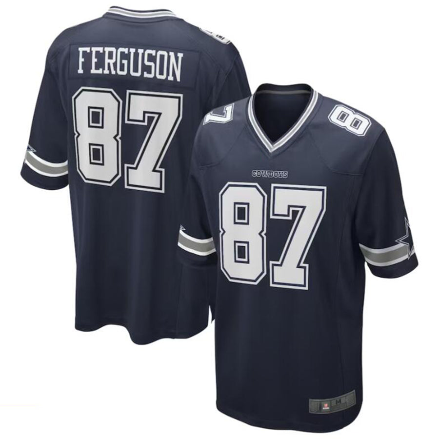 Punc D.Cowboys #87 Jake Ferguson Navy Game Jersey American Stitched  Jerseys