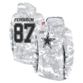 Punc D.Cowboys #87 Jake Ferguson Player Arctic Camo Salute to Service Hoodies Limited Game Stitched Jerseys