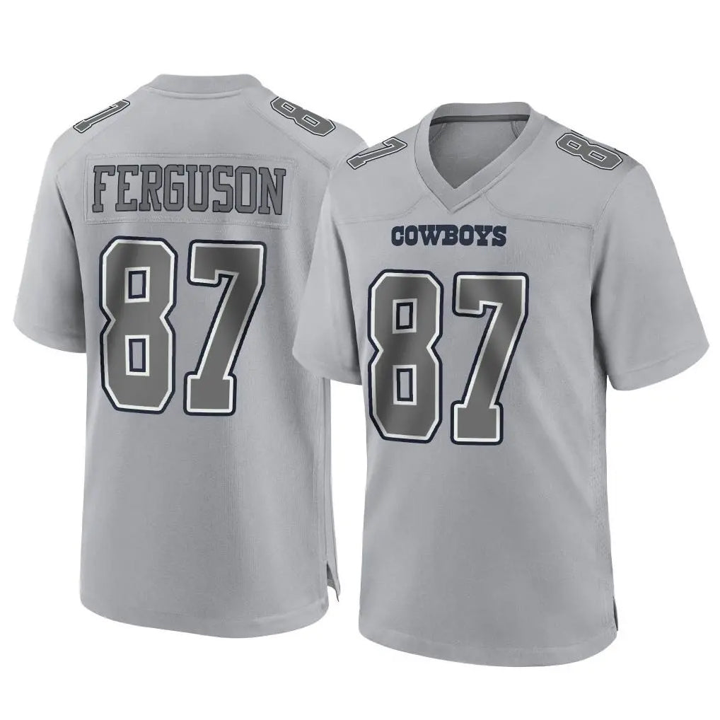 Punc D.Cowboys #87 Jake Ferguson Player Gray Atmosphere Fashion Home Game Stitched Jerseys