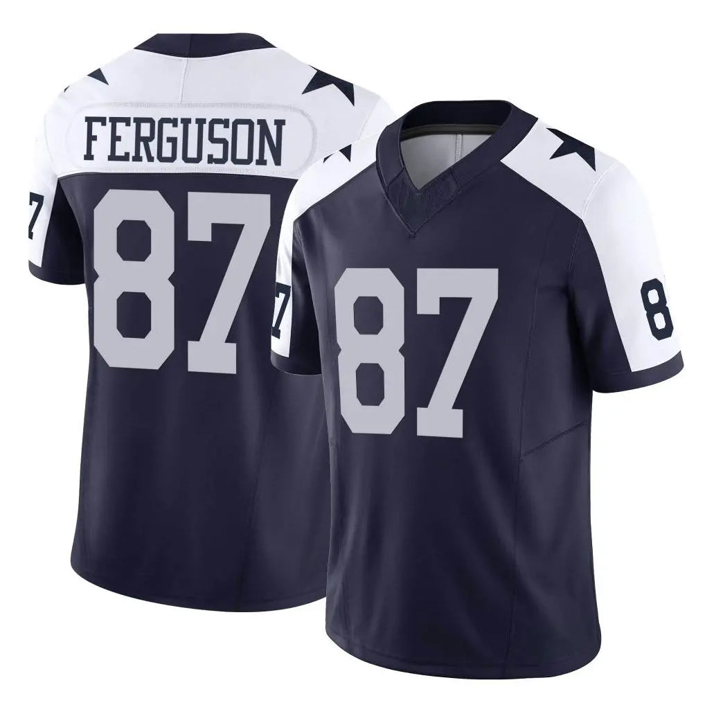 Punc D.Cowboys #87 Jake Ferguson Player Navy-White Limited Alternate Vapor F.U.S.E. Home Game Stitched Jerseys