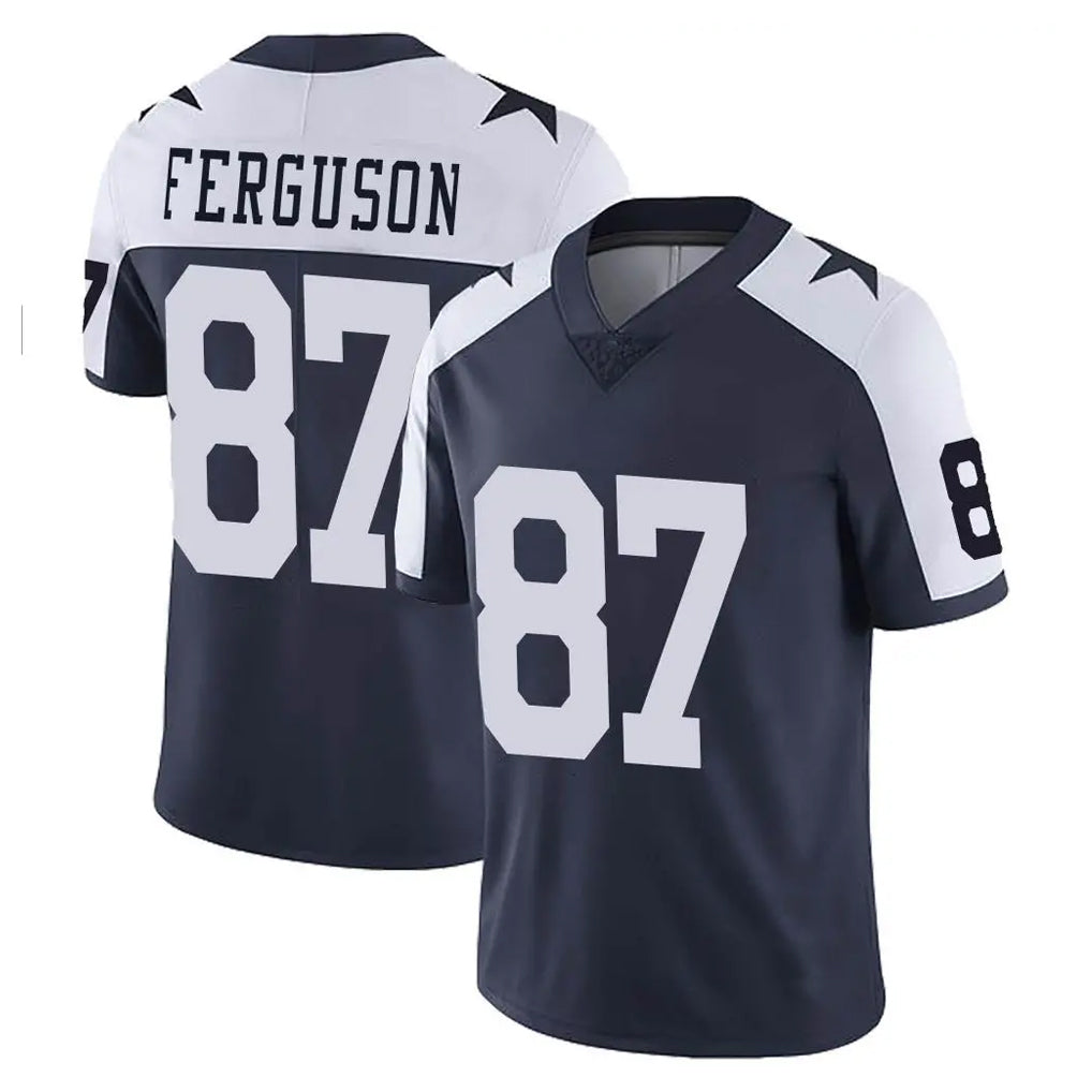 Punc D.Cowboys #87 Jake Ferguson Player Navy-White Limited Alternate Vapor Untouchable Home Game Stitched Jerseys