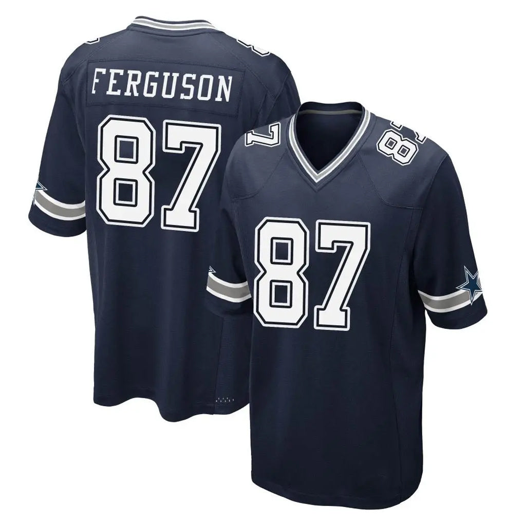 Punc D.Cowboys #87 Jake Ferguson Player Navy Home Game Stitched Jerseys