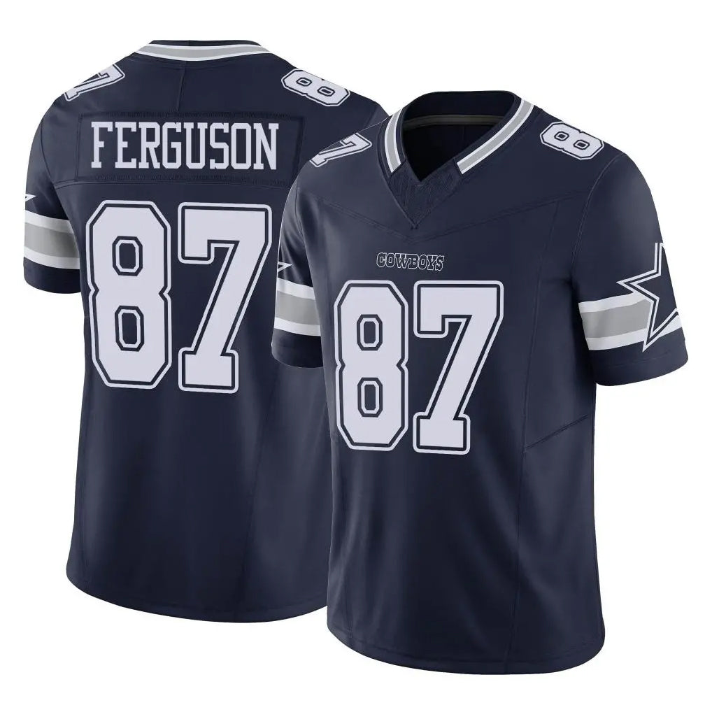 Punc D.Cowboys #87 Jake Ferguson Player Navy Limited Vapor F.U.S.E. Home Game Stitched Jerseys