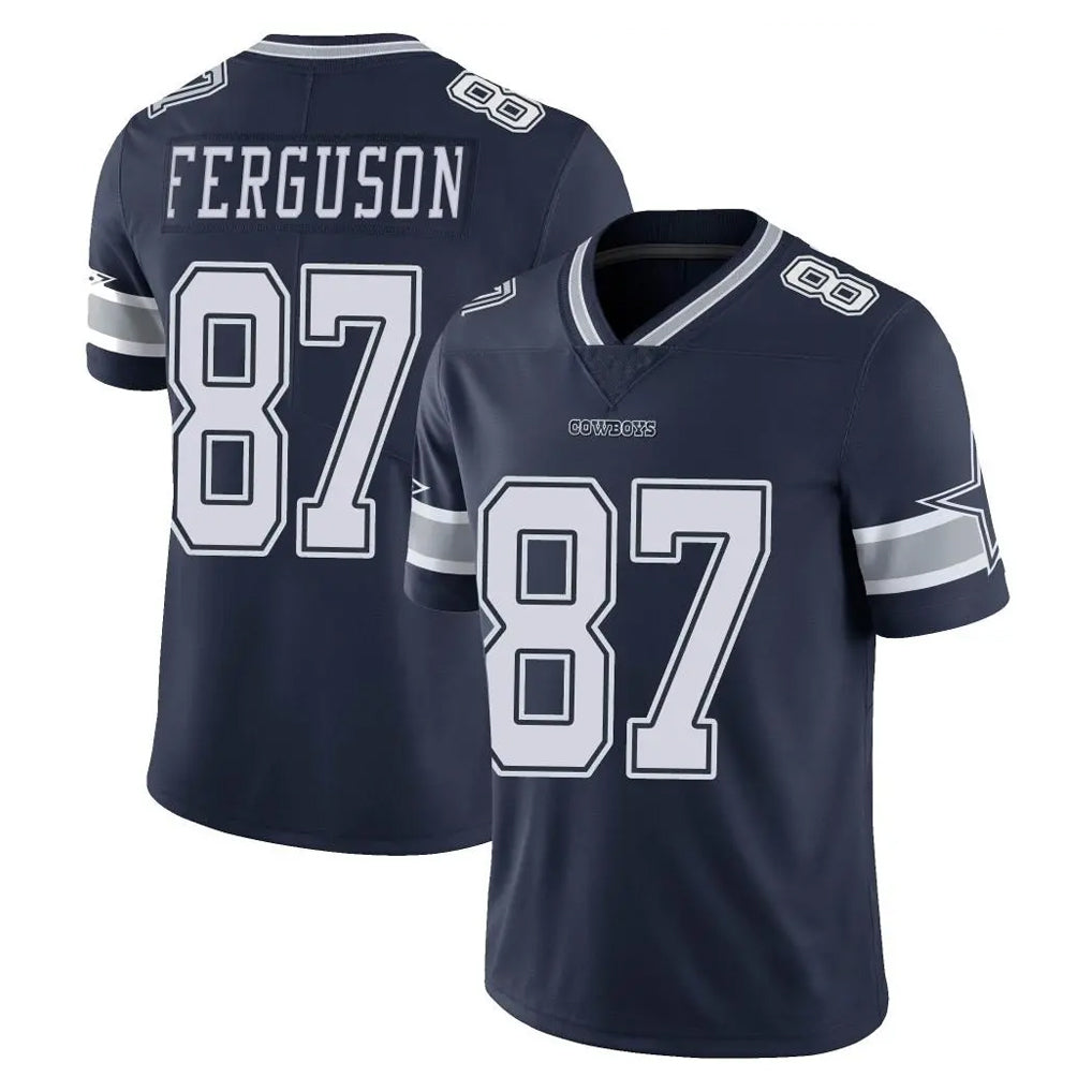 Punc D.Cowboys #87 Jake Ferguson Player Navy Vapor Untouchable Limited Home Game Stitched Jerseys