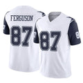 Punc D.Cowboys #87 Jake Ferguson Player White-Navy Limited Vapor F.U.S.E. Home Game Stitched Jerseys
