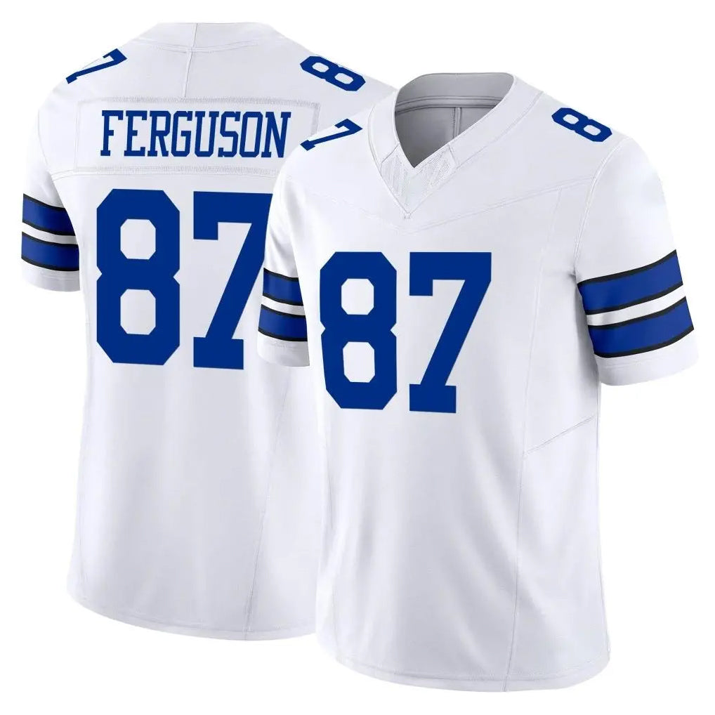 Punc D.Cowboys #87 Jake Ferguson Player White Limited Vapor F.U.S.E. Home Game Stitched Jerseys