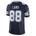 Punc D.Cowboys #88 CeeDee Lamb Navy Team Vapor F.U.S.E. Stitched Limited Stitched Jerseys