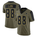 Punc D.Cowboys #88 CeeDee Lamb Player Olive Salute to Service Limited Home Game Stitched Jerseys