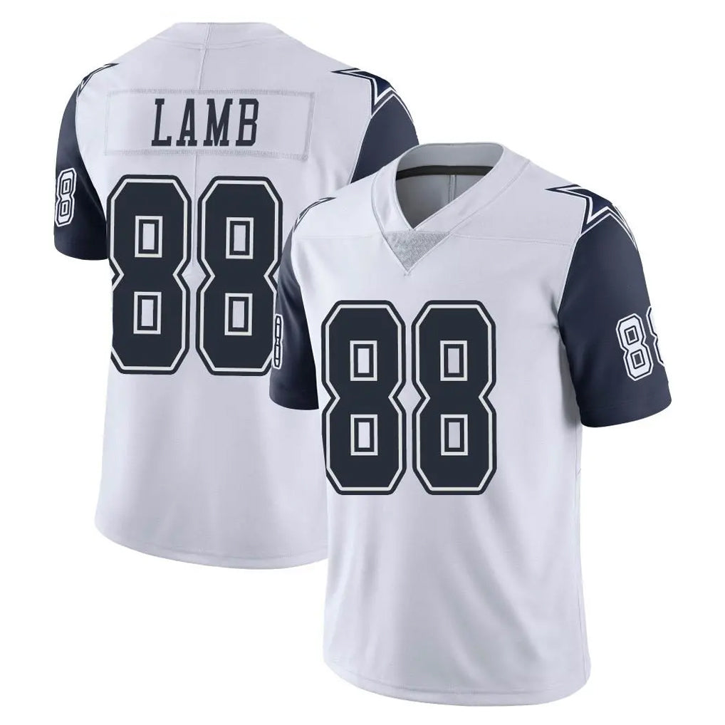 Punc D.Cowboys #88 CeeDee Lamb Player White-Navy Limited Color Rush Vapor Untouchable Home Game Stitched Jerseys