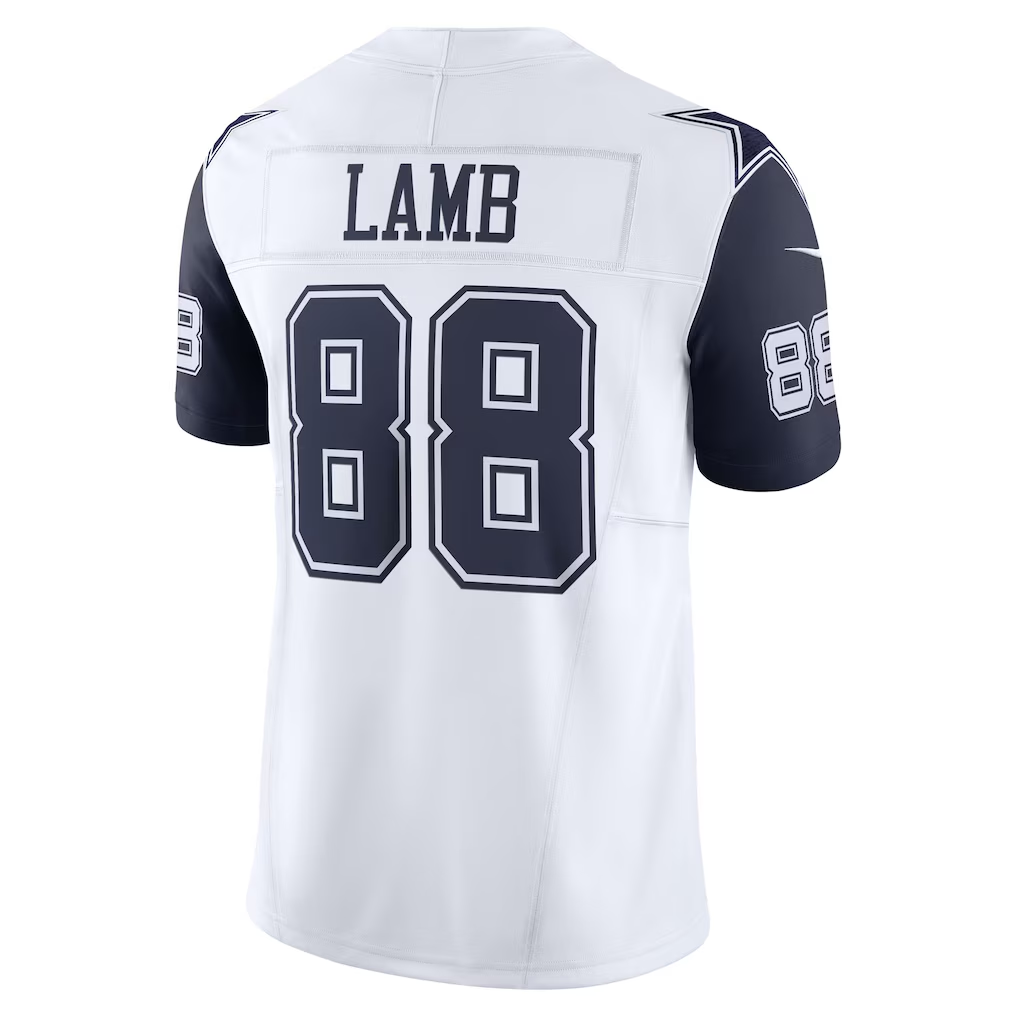 Punc D.Cowboys #88 CeeDee Lamb White Vapor F.U.S.E. Limited Stitched Jerseys-1