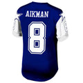 Punc D.Cowboys #8 Troy Aikman Navy Legacy Replica Jersey American Stitched Jersey