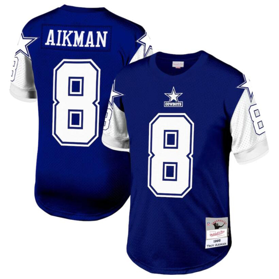 Punc D.Cowboys #8 Troy Aikman Navy Legacy Replica Jersey American Stitched  Jerseys
