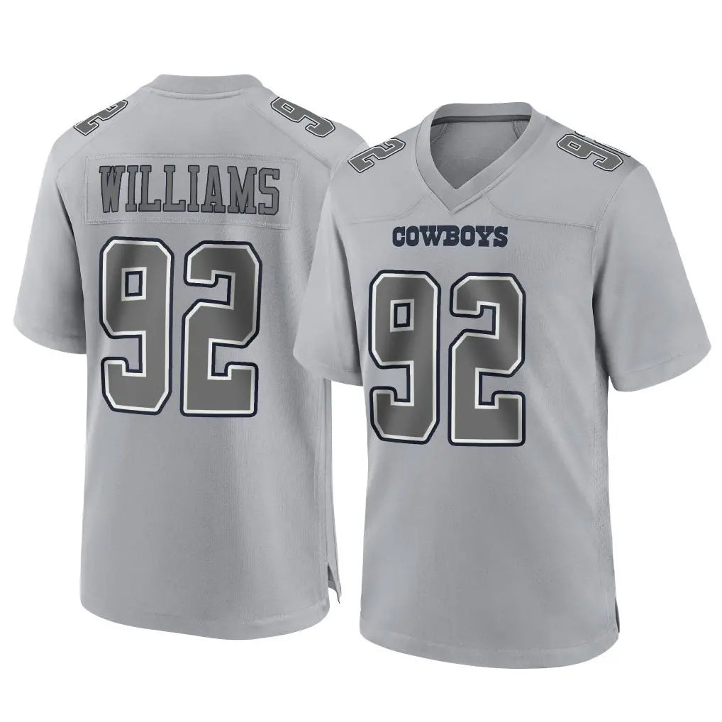 Punc D.Cowboys #92 Quinnen Williams Player Gray Atmosphere Fashion Home Game Stitched Jerseys