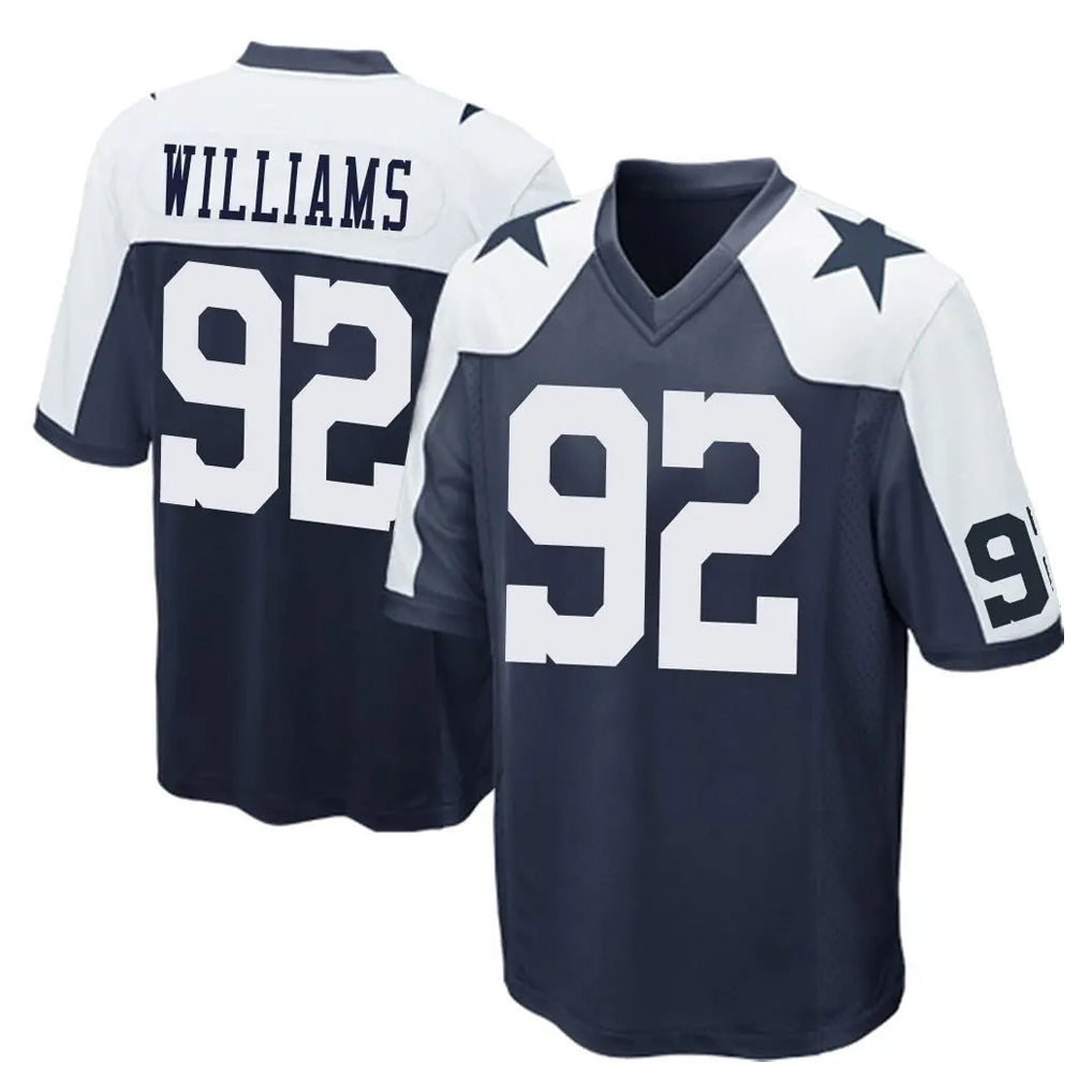 Punc D.Cowboys #92 Quinnen Williams Player Navy-White Alternate Home Game Stitched Jerseys
